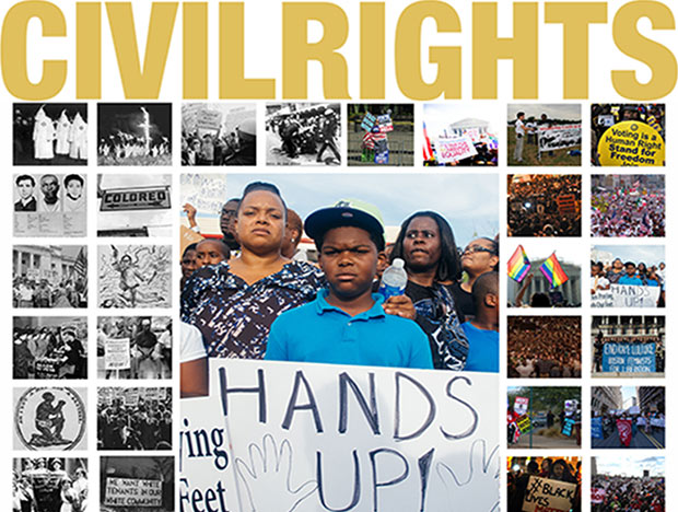Conference poster, with collage of images from the Civil Rights movement 