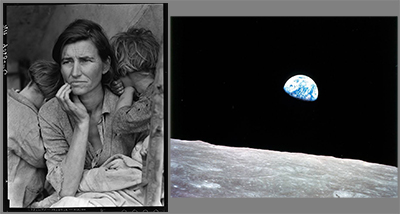 US government images 'Migrant Mother' and 'Earthrise'