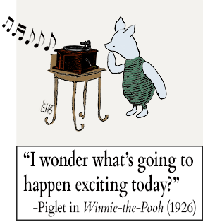 Piglet with a phonograph