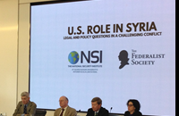 Prof. Dunlap served on a panel on May 23rd in Wash., D.C., addressing legal issues with Syria. 