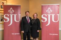 On Nov 14th Prof Dunlap received the Hon. Francis X. McClanaghan Award from Ms. Mary Kay Kelm, President of the St Joseph's University Alumni Law Chapter