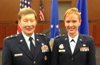 On January 30th, 2015 Maj Gen Dunlap officiated at the promotion ceremony for Colonel Kate Oler at Joint Base Andrews, MD. Colonel Oler is the Air Force's chief prosecutor.