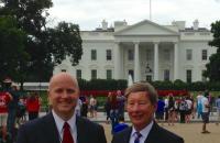 Col Bryan Watson, general counsel for the White House Military Office, and Professor Dunlap had lunch in the White House dining room on July 14th. Professor Dunlap and Colonel Watson served together at a number of assignments in the Air Force.