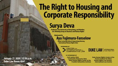Human Rights in Practice -- The Right to Housing and Corporate Responsibility; with Prof. Surya Deva