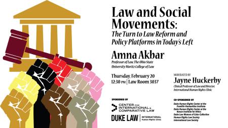 Human Rights in Practice -- Law and Social Movements: The Turn to Law Reform and Policy Platforms in Today's Left with Prof. Amna Akbar