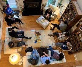 Prof Dunlap meets in his home with his Readings seminar on Jan. 29th